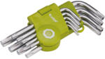Extol Ключ TORX, къс, Cr40, TÜV/GS; 9 бр. , T10-T50, в блистер, единият край с отвор