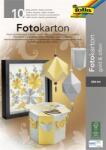 FOLIA Декоративен картон, A4, 300 g, 10 листа, FOLIA, златисто-сребрист 611 (611)