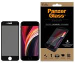 Panzer iPhone SE 2 PANZERGLASS EDGE-TO-EDGE ANTIBACTERIAL PRIVACY протектор за екран стъкло, антибактериален, антиотблясъци, черен P2679 (P2679)