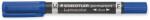 STAEDTLER Алкохолен маркер, 0, 6/1, 5 мм, коничен, с два края, STAEDTLER "Lumocolor duo 348", син 348-3 (348-3)