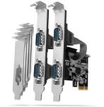 AXAGON 4x разширителна карта за серийни портове PCIe (PCEA-S4N) (PCEA-S4N)