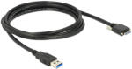Delock Кабел USB 3.0 Тип A щепсел USB 3.0 Тип Micro-B щепсел с винтове 2 м