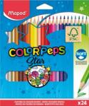 Maped Комплект цветни моливи, триъгълни, MAPED "ColorPeps Star", 24 различни цвята 183224FC (183224FC)