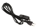 COMMEL 0113 H03VV H2-F 2, 5A 250V 2X0, 75mm2 2m черен проводник с превключвател (0113)