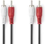 Nedis Недис cagl24200bk30 стерео аудио кабел, 2 x rca щепсел - 2 x rca щепсел, дължина 3 м (cagl24200bk30)