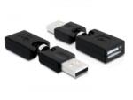 Delock Въртящ се адаптер Delock USB 2.0-A мъжки към женски