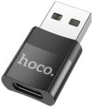 hoco. Адаптер hoco ua17 otg usb-a (мъжки) usb-c (женски), черен