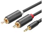 UGREEN Кабел 3, 5 мм жак - 2 rca, m/m/m, 2 м, сив 10584 (10584)