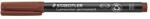 STAEDTLER Безалкохолен маркер, OHP, 1 mm, STAEDTLER "Lumocolor 317 M", кафяв 317-7 (317-7)