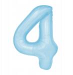 PartyPal Fólia lufi Szám 4 Kék 100cm XXL nagy lufi Születésnapra