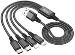 hoco. USB кабел за зареждане C-C+C+micro+Lightning 1m X76 (HC768650) (HC768650)