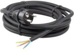 ANCO 321660 H05RR-F 10A 250V 3x1.0 mm2, 5m черен гумен флексокабел с щепсел за монтаж (321660)