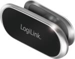 LogiLink Магнитен държач за смартфон, въртене на 360, до 800 g, алуминий, черен/сребърен