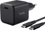 Trust Зарядно устройство за телефони Trust - Maxo Ultra-small (65 W; USB-C; + 2 м кабел; черно) 26046 (26046)