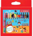 STABILO Мазен молив STABILO Tippy Wax кръгъл заострен 12 цвята 2812 (2812)