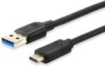 Equip Преобразувателен кабел - 128344 (USB-C 3.2 Gen1 към USB-A, мъжки/женски, черен, 2 м) (128344)