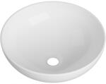 Granitan Mosdókagyló Kerek Fehér Kerámia Fürdőszobai 40, 5cm Alba Pultra (ALBA24020)