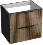 Spectrum Mobilier pentru lavoar Spectrum, Omaha, finisaj riflat, 60 cm, wood black (35306)