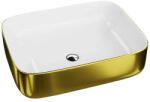 Spectrum Lavoar pe blat Spectrum, Castor Gold White, dreptunghiular rotunjit, auriu lucios-alb (22597) - sanoterm