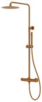 Lavita Coloana de dus Lavita, Verdi, cu baterie, palarie rotunda, bara si furtun, 1 jet, brushed copper (57322)
