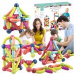 click4TOYS Oktató Nagy Mágneses Építőkockák Mágneses Pálcikák Gyerekeknek (5903772586527)