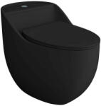 Spectrum Set WC monobloc, Spectrum, Olimpos, Rimless Protect, cu capac si rezervor, negru mat (32527)