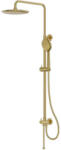 Lavita Set de dus LaVita, Verdi, cu palarie rotunda, bara si furtun, 5 jeturi, brushed gold (46173) - sanoterm