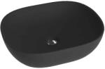 Spectrum Lavoar pe blat Spectrum, Rodos Black, dreptunghiular rotunjit, negru mat (10167) - sanoterm