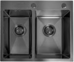Rea Chiuveta inox Toby 56x48 cm negru (ZLE-06414) Chiuveta