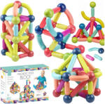 click4TOYS Oktató Nagy Építőkockák Mágneses Építő Csövek XXL Szett 120 Db-os