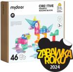Mideer Mideer, blocuri magnetice 3D, 46 piese Jucarii de constructii magnetice