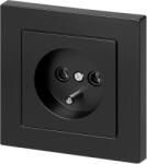 ORNO Priză încastrată simplă 2P+E Malta 16A, 250V, PT-16M, negru mat (O-FMS-105_B)