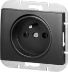 ORNO Priză încastrată simplă 2P+E Onyx, 16A, 250V, PT-16O, negru (O-OR-OE-7505_B)