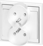 ORNO Priză dublă încastrată 2x2P+E Luna, 16A, 250V, PT-6LR, albă (O-OR-OE-7606_W)