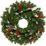 Plonos Coroniță de Crăciun 50 cm, conuri, Boabe roșii Plonos 4837 (J-4837)