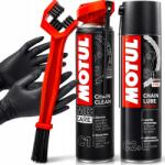  Lánc Tisztító És Kenő Készlet Lemosó Kenőanyag Motul Moto Kefe