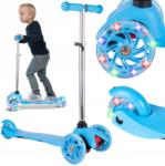 MalPlay Háromkerekű Roller Gyerekeknek Állítható Világító Led Kerekek Kék (112328)