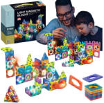 Click4toys Mágneses Építőkockák Világító Golyópálya Panelek Gyerekeknek Építőkocka Szett (2208)