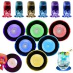 Bedee Világító poháralátét 6 db Led 7 szín akril 10cm (wielokolorowe podkładki LED)