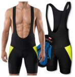 Ercole Férfi XL Kerékpáros Rövidnadrág Gél Betétes Kantáros Bringás Nadrág (Spodenki kolarskie na rower z szelkami R141ZX)