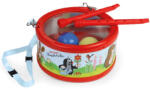 LENA LENA: tobă cu imprimeu cu cârtiță și curea de umăr, 21 cm (52642) Instrument muzical de jucarie