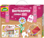 LENA LENA: Valiză Jumbo roz pentru bricolaj, set creativ de joacă de 800 de piese (42664L)