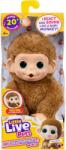 Moose Little Live Pets: Mini Maki Pepi Peach maimuță interactivă crem (LLP26766)