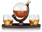 TRUEBRANDS Viski Луксозен комплект за уиски с бутилка и 2 бр. чаши globe (viski-5401)