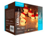 Modee Led fényfüzér , beltéri , meleg fehér , elemes , mikulásfej, 10 LED , IP20 , Modee (ML-C3026)