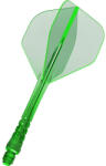 Mission Fluturas Darts si Tija Mission Force 90 Vortex - Verde Transparent, No2 si Tija Lunga (M001800)
