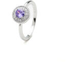 ElectraStore Inel Stralucitor Placat Cu Aur Alb Cu Piatra Stil Ametist Violet (C4803)