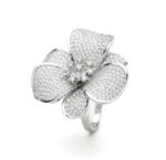 ElectraStore Inel Reglabil Argintiu Crystal Flower (C4818)
