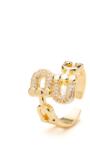 ElectraStore Inel Tifany Reglabil Auriu Cu Cristale Zirconia (C4815)