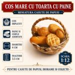 Hobbyplanet Cos mare cu toarta, paine si chifle asortate, miniatura 1: 12 pentru casute de papusi (V99861)